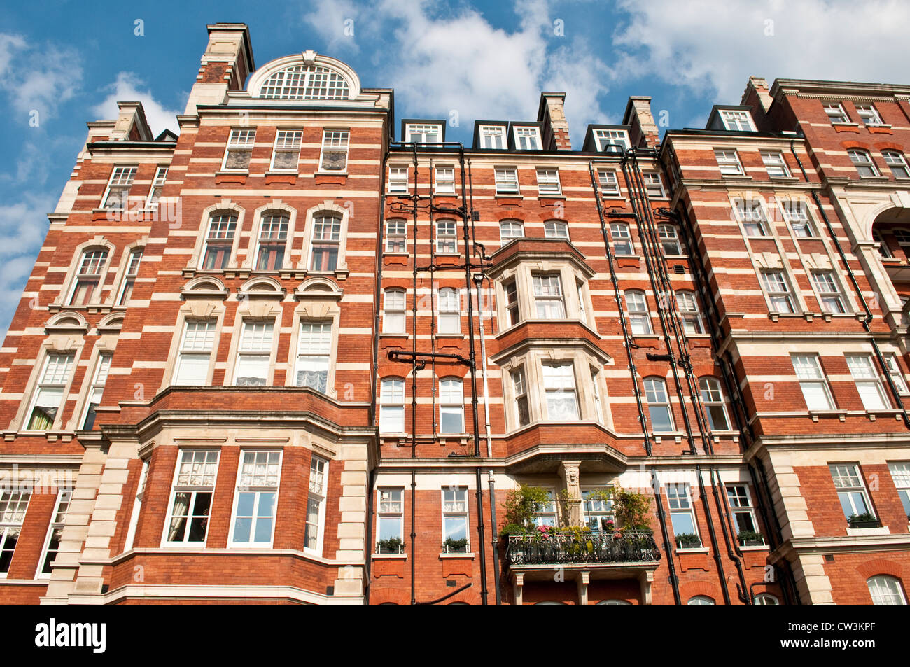 Blocco di appartamenti, South Kensington, London, Regno Unito Foto Stock