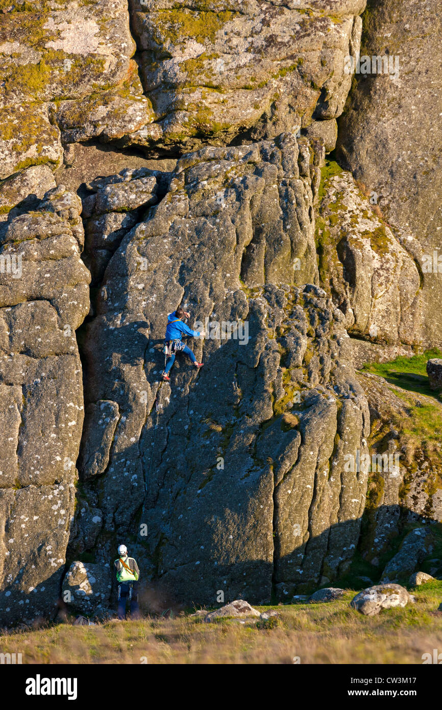 Haytor Rocks, Parco Nazionale di Dartmoor, Devon, Inghilterra Foto Stock
