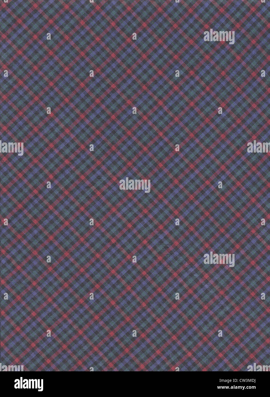 Blu scuro e rosso diagonal plaid tessuto sfondo. Foto Stock