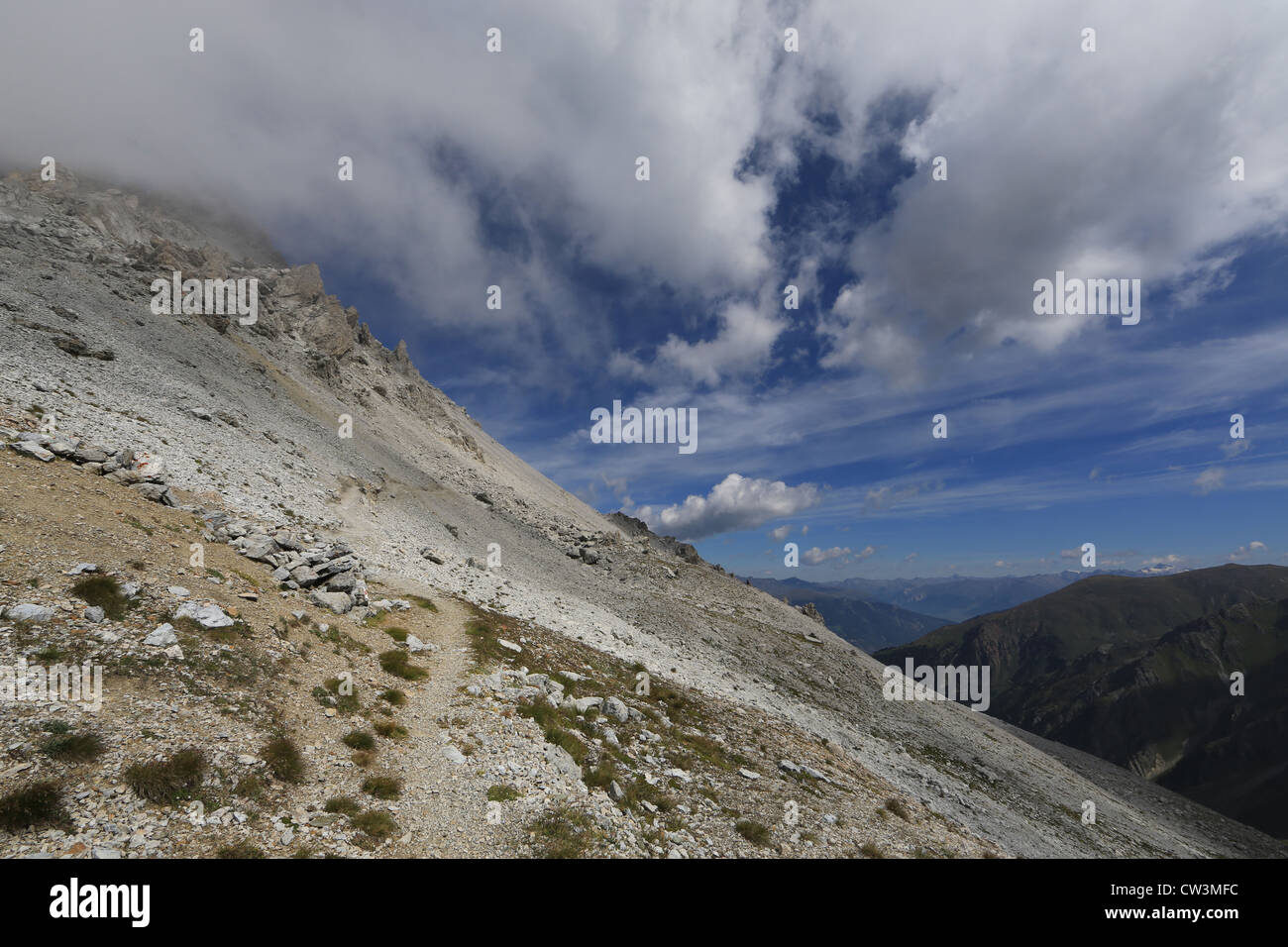 Escursioni nel Parco Nazionale Svizzero Foto Stock