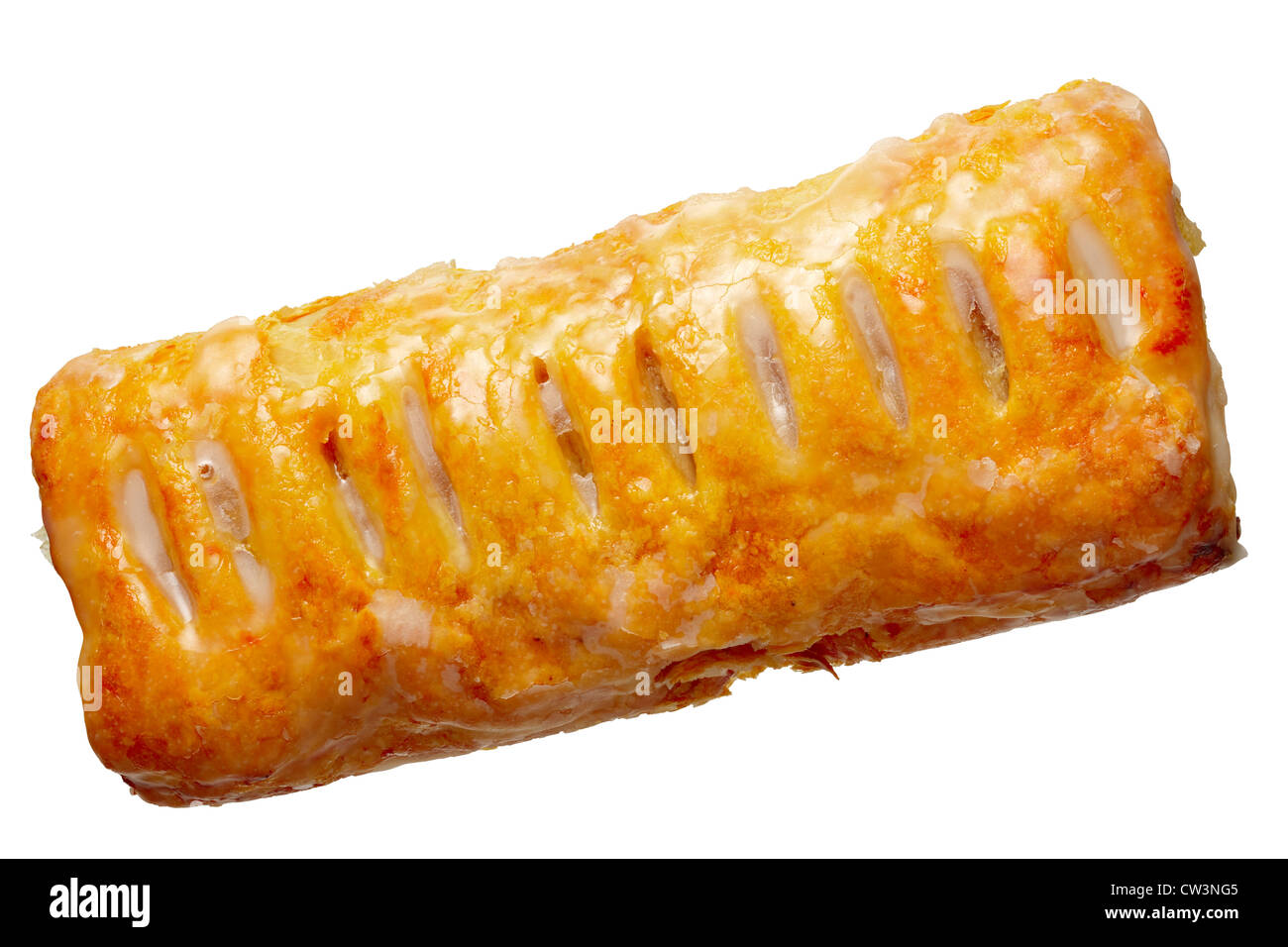 Close up di un dolce bun con apple marmellata, isolato su bianco, Adobe RGB, DFF immagine Foto Stock