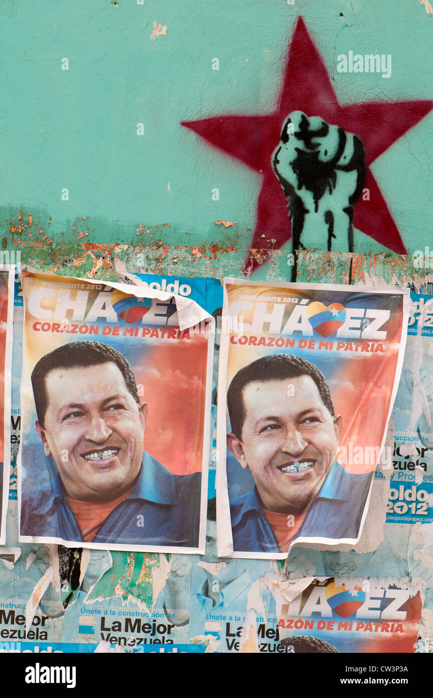 La Propaganda poster per Hugo Chavez - El Tigre (Venezuela Foto stock -  Alamy