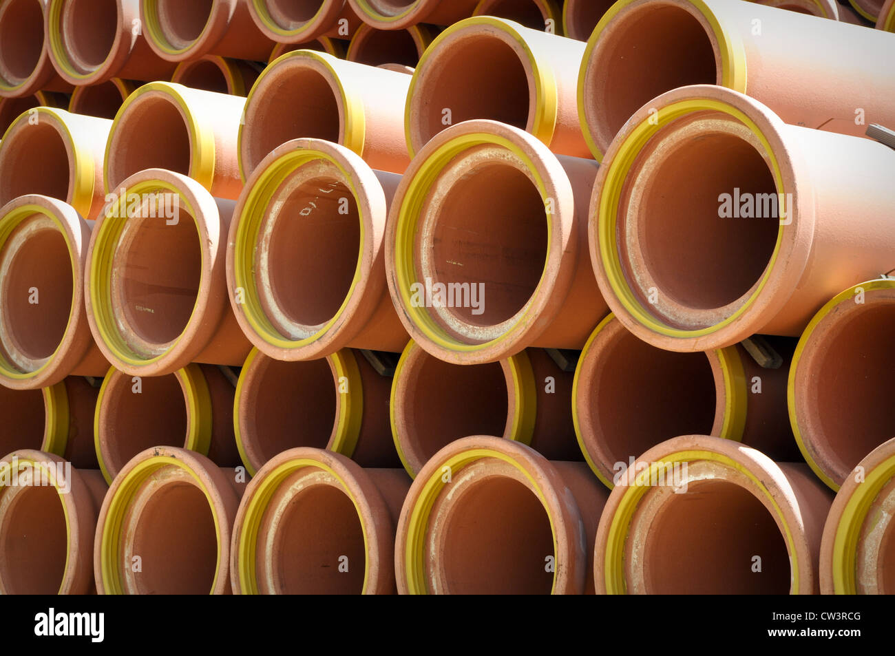 Ceramica canalizzazioni fognanti Foto Stock