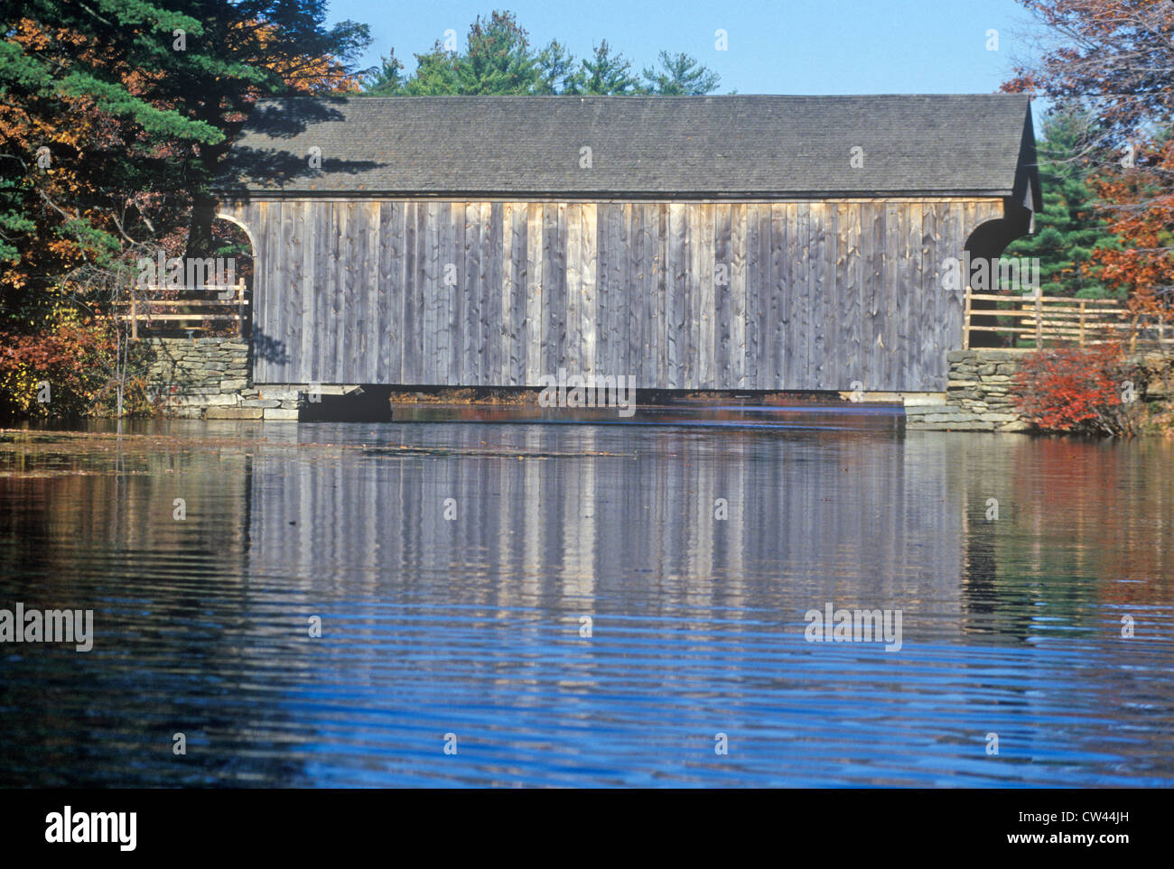 Il vecchio ponte coperto, Sturbridge, Massachusetts Foto Stock