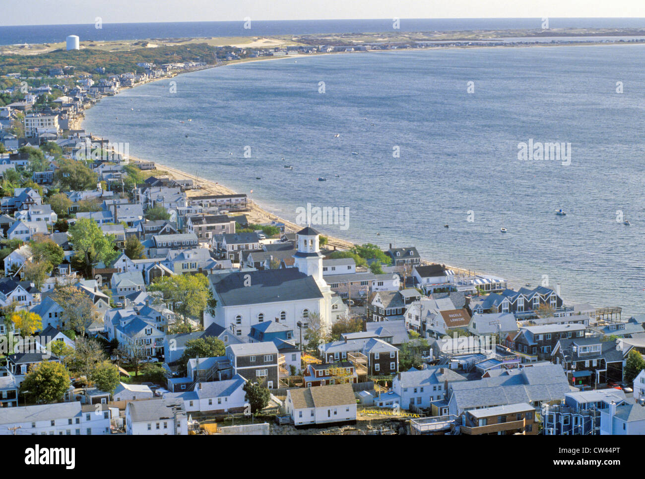 Vista aerea a Provincetown, Massachusetts Foto Stock