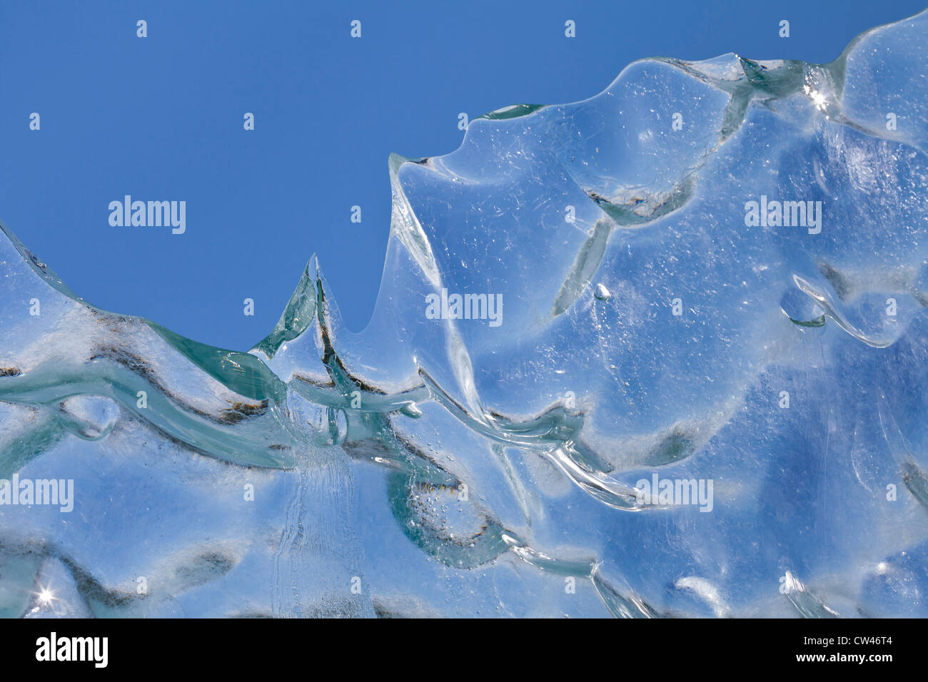 Stati Uniti d'America, Alaska, Parco Nazionale di Glacier Bay, McBride ghiacciaio, il pezzo di ghiaccio Foto Stock