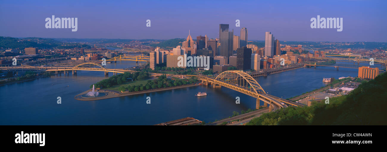 Pittsburgh, Pennsylvania skyline Foto Stock