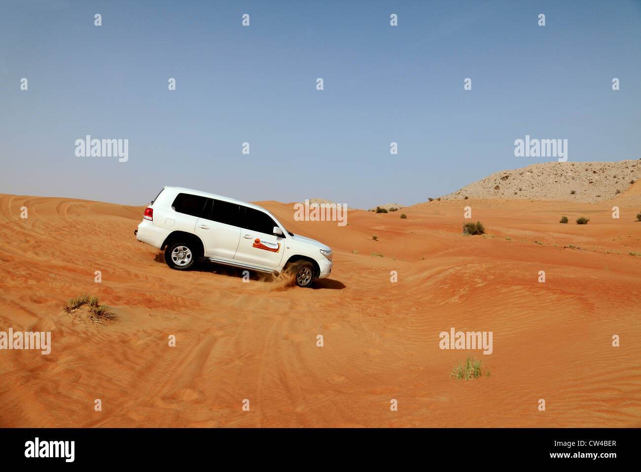 3507. Traversata delle Dune, area desertica, Dubai, EAU. Foto Stock