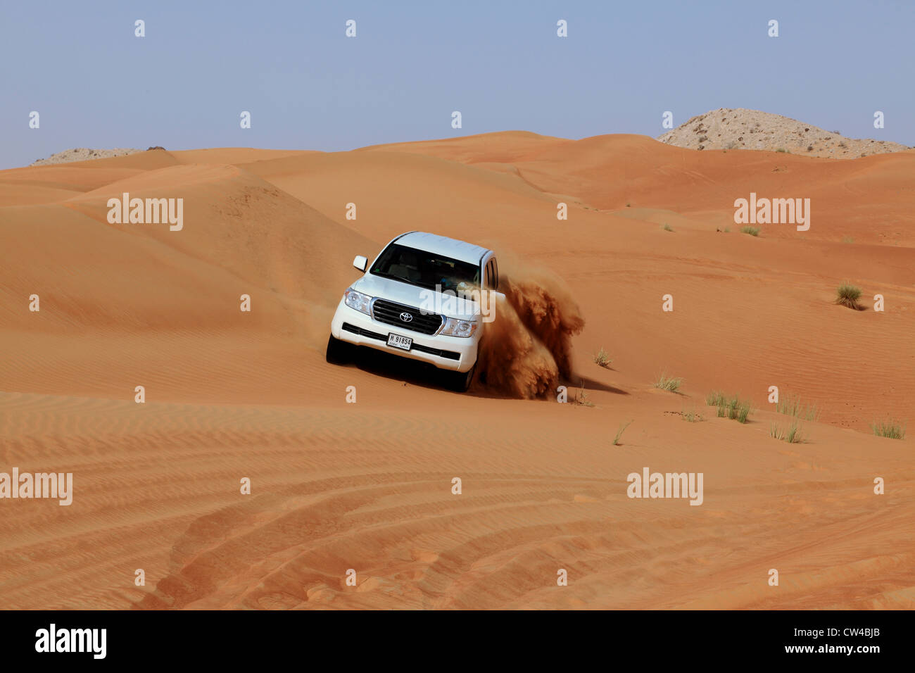 3508. Traversata delle Dune, area desertica, Dubai, EAU. Foto Stock