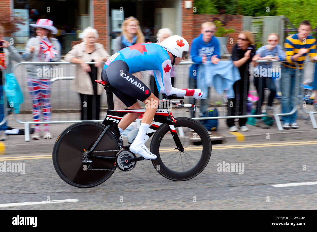 Londra2012 uomini Olympic Time-trial, Canadese Ryder HESJEDAL Foto Stock