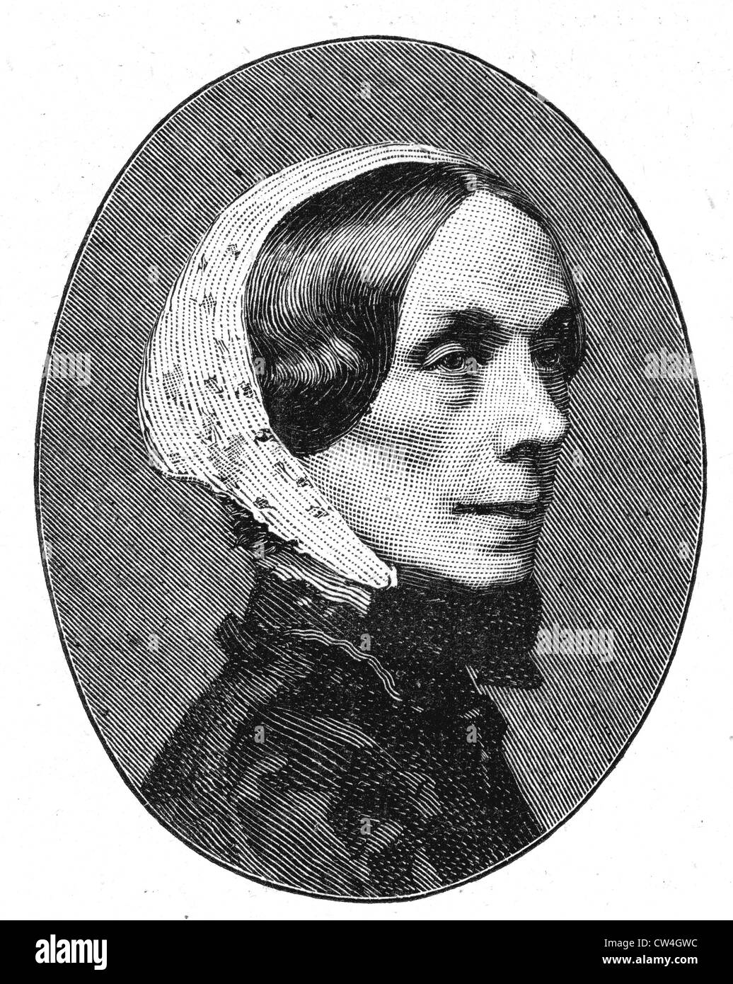 JANE Welsh Carlyle (1801-1866), moglie di scrittore Thomas Carlyle Foto Stock