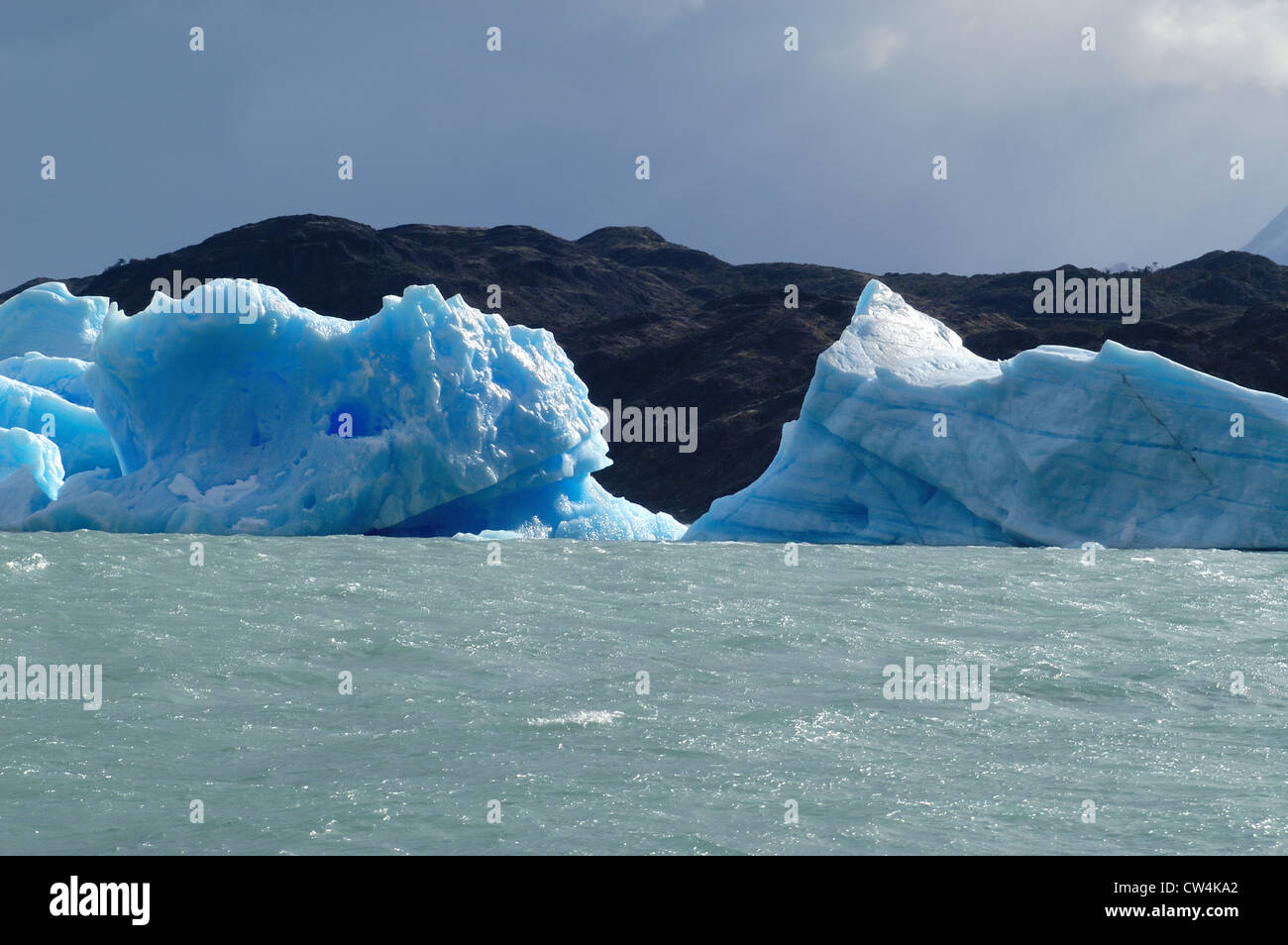 Ghiacciaio Upsala iceberg nel braccio nord del Lago Argentino Foto Stock