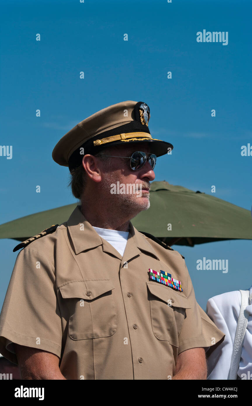 US Navy capitano In Uniforme Foto Stock