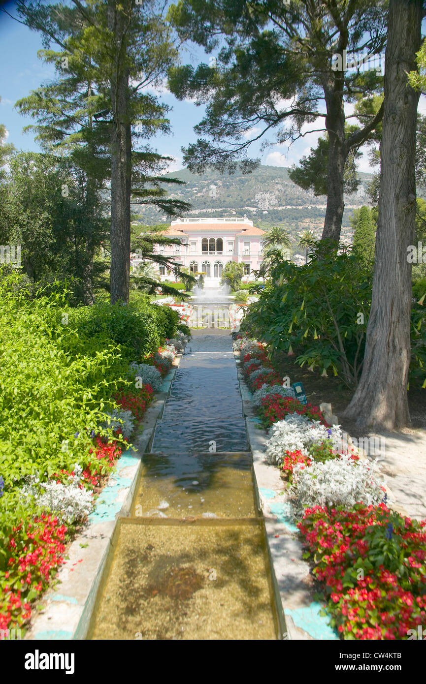 I giardini e la Villa Ephrussi de Rothschild, Saint-Jean-Cap-Ferrat, Francia Foto Stock
