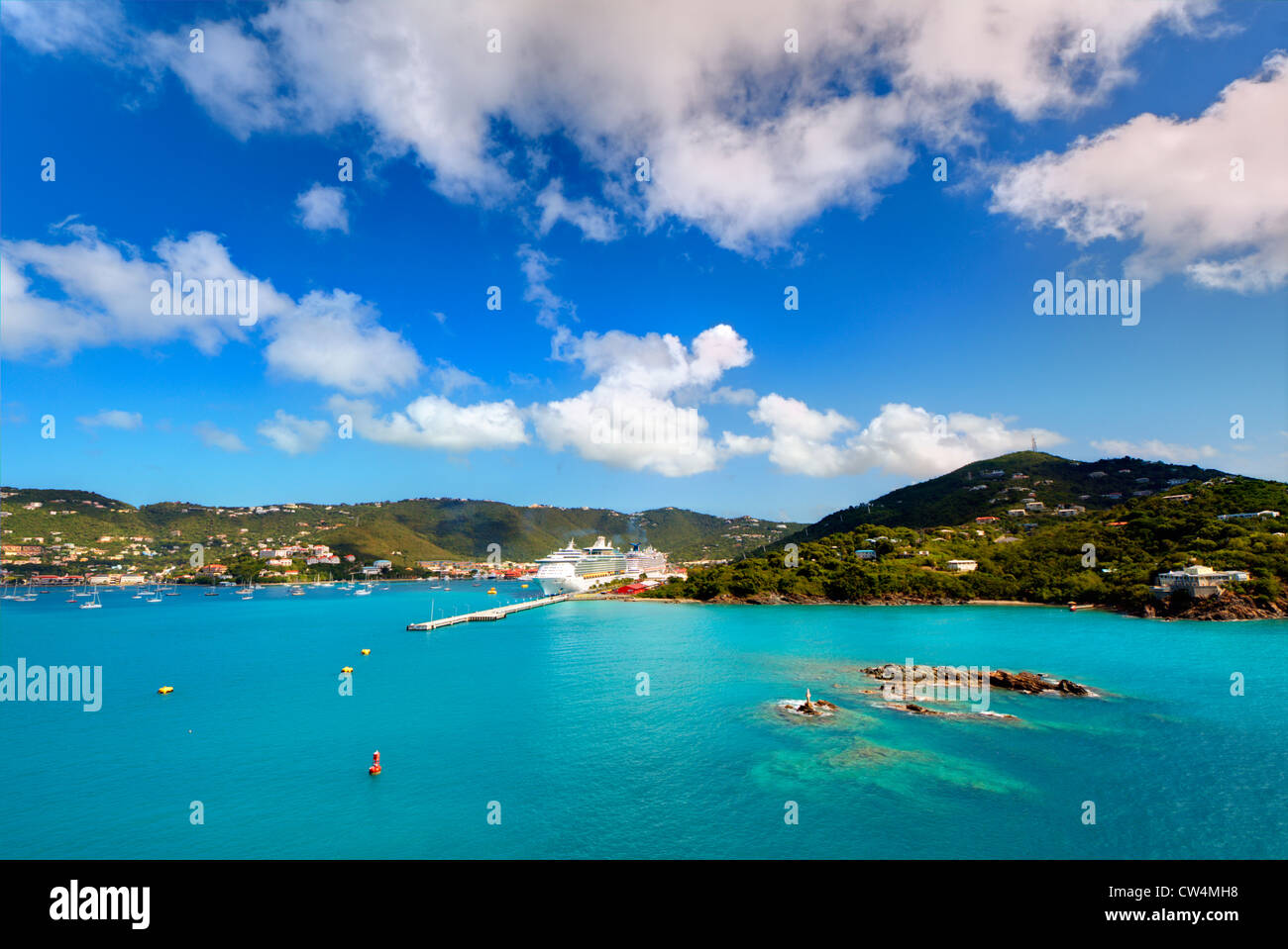 Costa di Charlotte Amalie in san Tommaso, U.S. Isole Vergini. Foto Stock