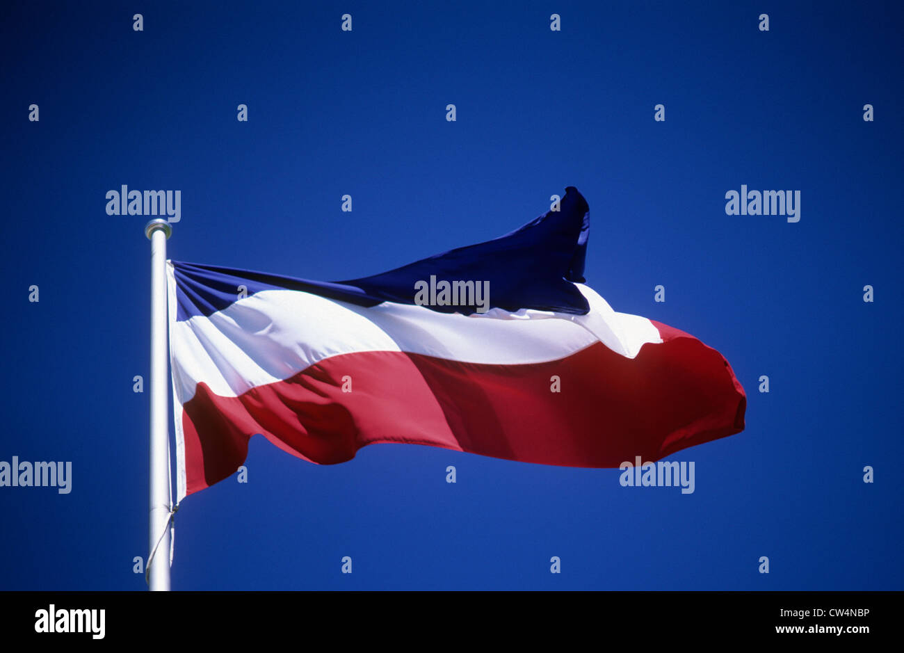 La bandiera nazionale/colori della Iugoslavia. Foto Stock