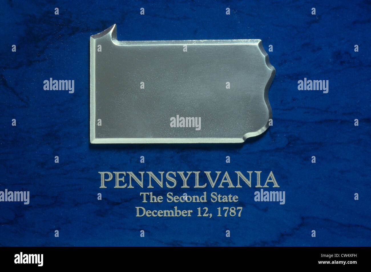 Mappa di argento della Pennsylvania Foto Stock