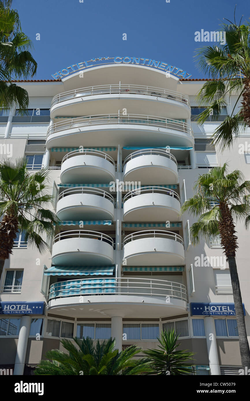 Hotel Continental sulla Promenade René Coty, Saint-Raphaël, Côte d'Azur, Var Reparto, Provence-Alpes-Côte d'Azur, in Francia Foto Stock