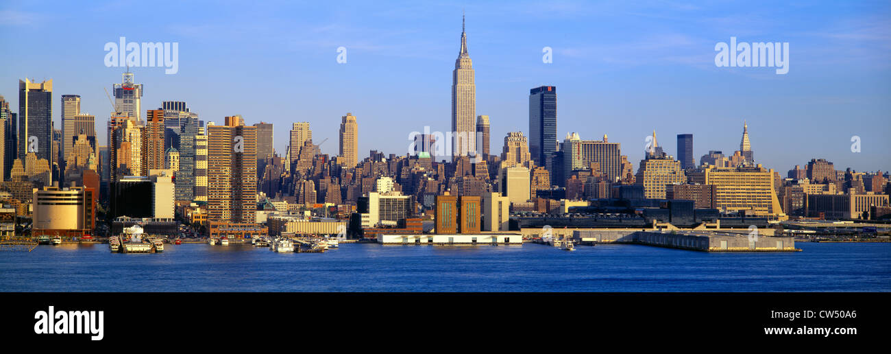 Midtown Manhattan dal New Jersey Foto Stock