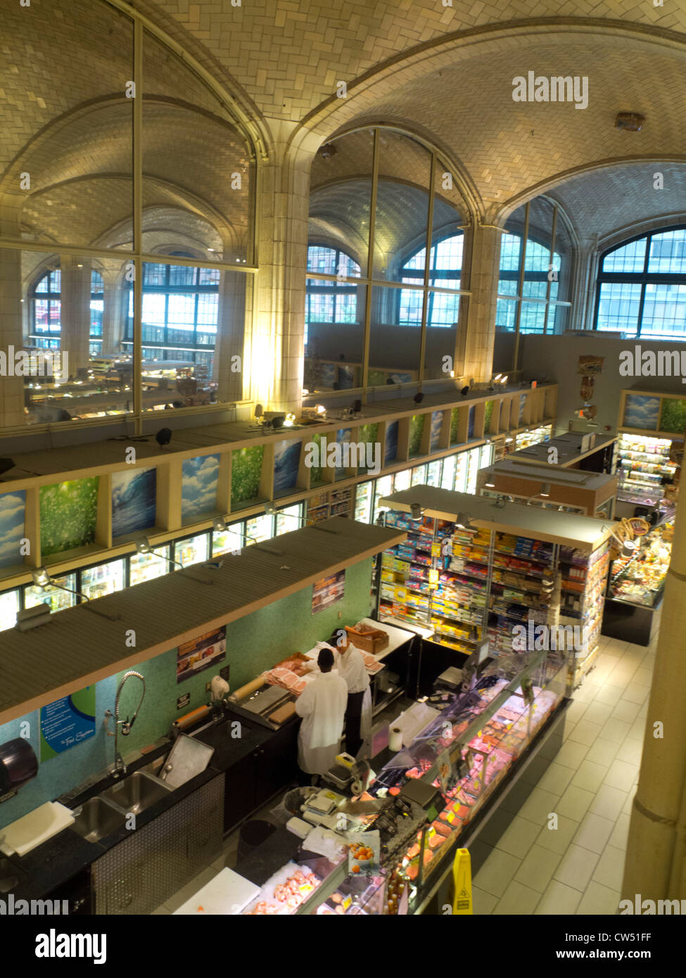 Emporio alimentare sul mercato il Queensboro Bridge Foto Stock