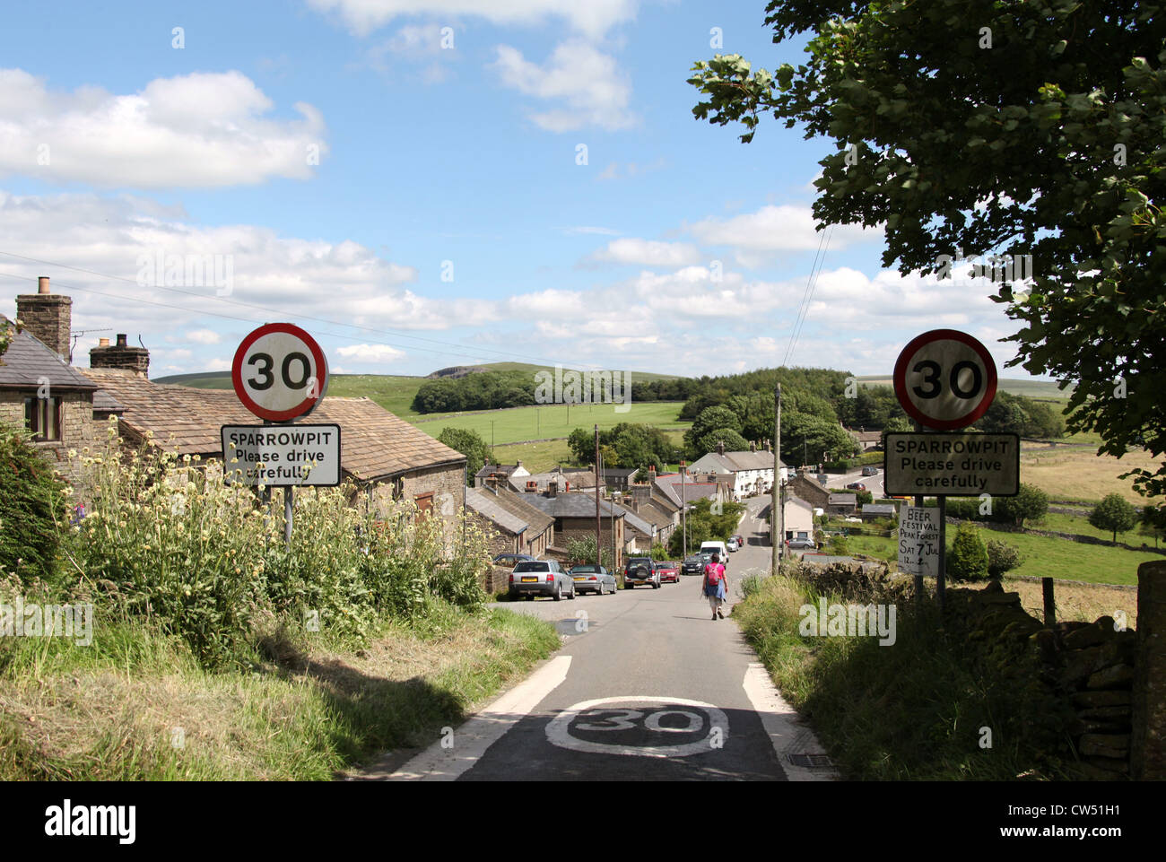 Il Peak District villaggio di Sparrowpit Foto Stock