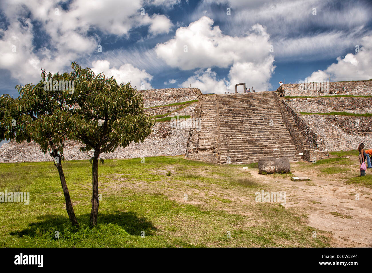 Piramide di fiori - Xochitecatl sito archeologico nello Stato di Tlaxcala, Messico Foto Stock