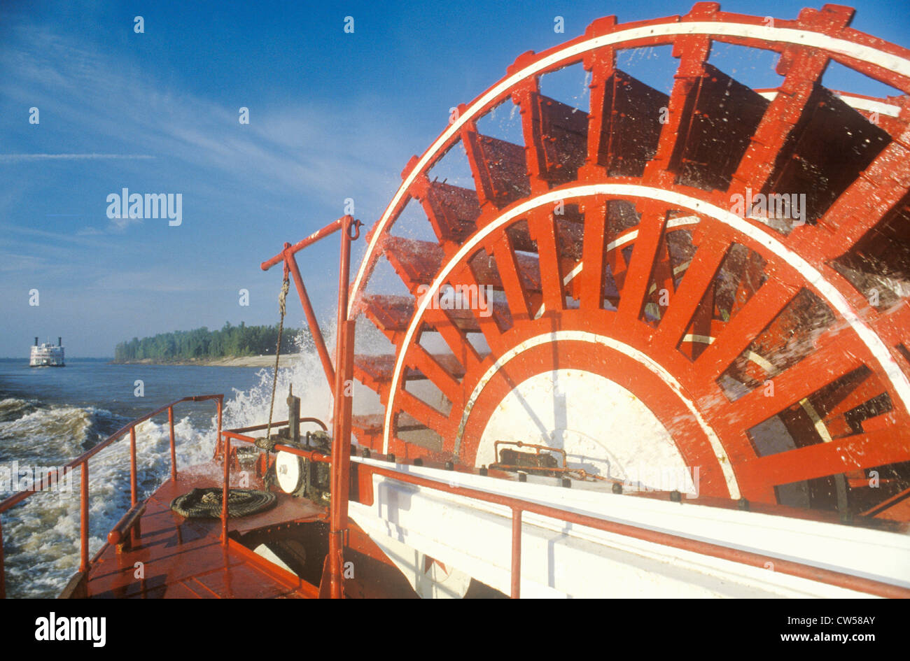 Piroscafo a Ruota a pale sul fiume Mississippi Foto Stock