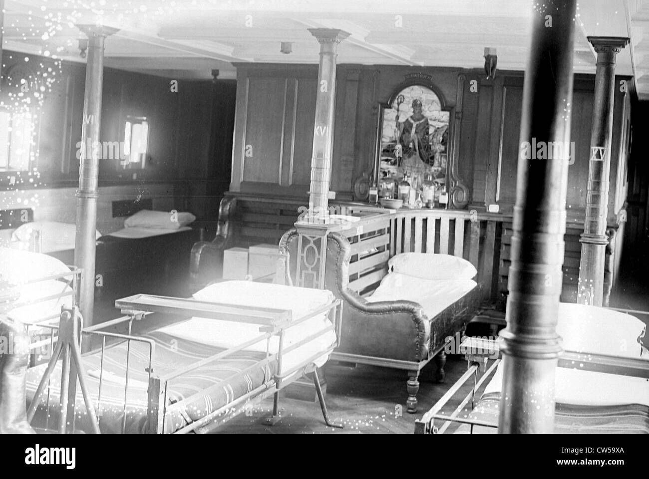 Rouen, inglese nave ospedale 'St-Patrick' , il dormitorio Foto Stock