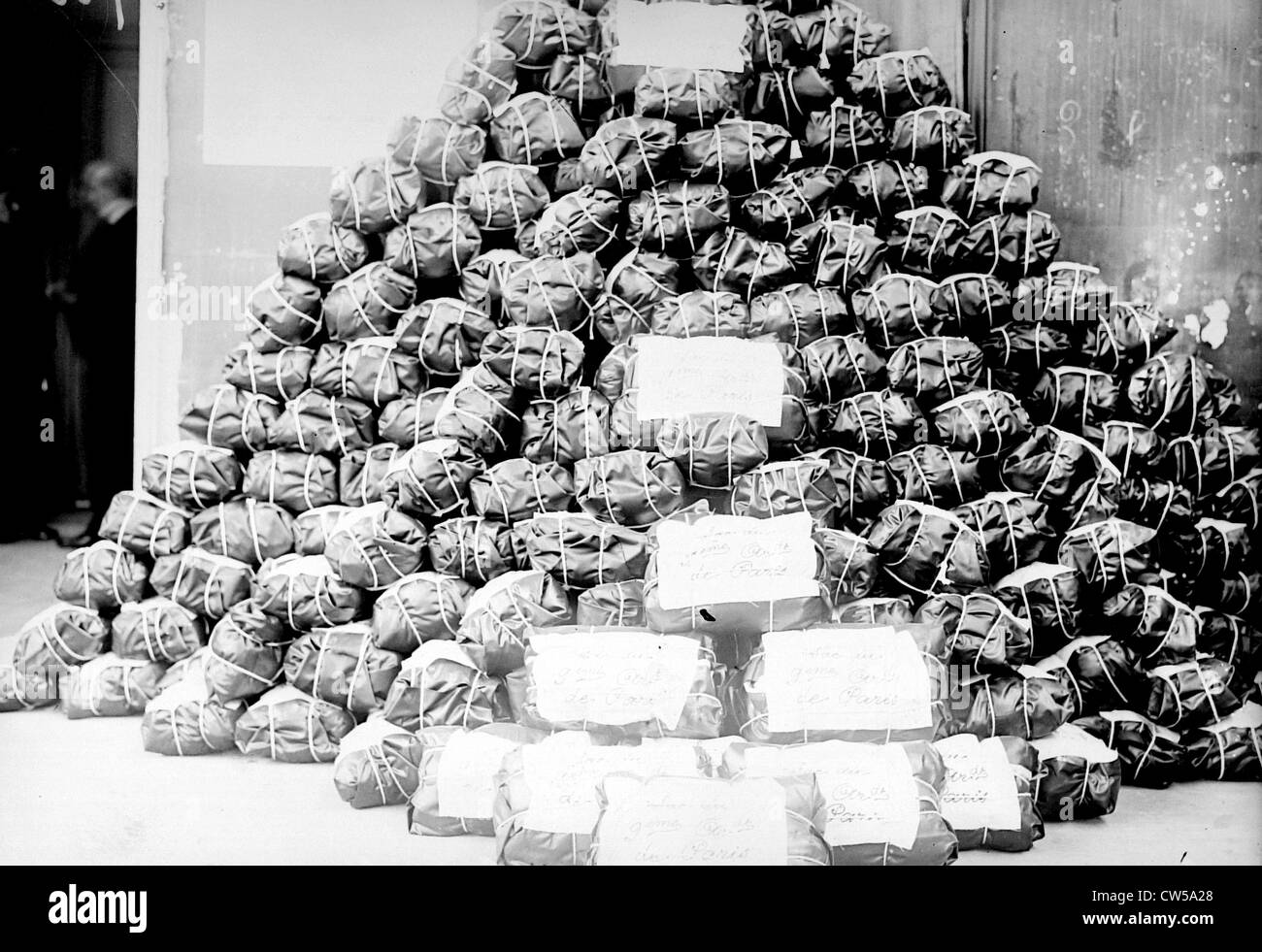 Regali di Natale per i soldati della città di Parigi Foto Stock