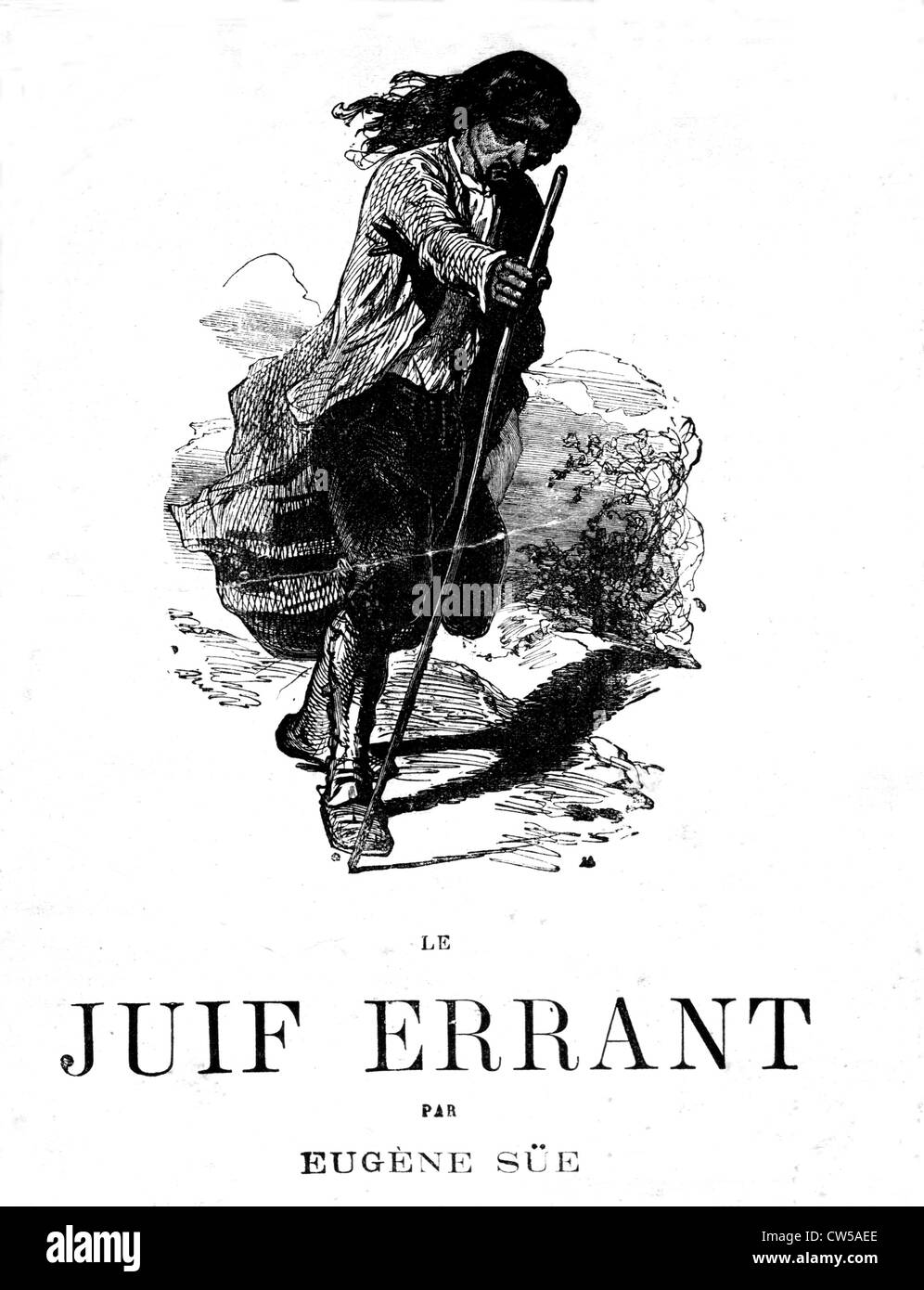 Coperchio del romanzo di Eugène Sue, 'l'ebreo errante" Foto Stock