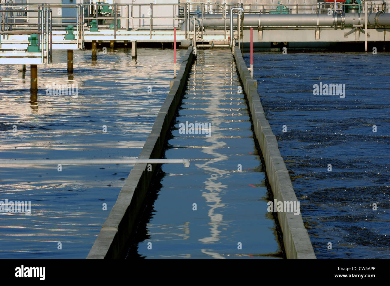 Impianto di depurazione e di trattamento delle acque reflue, Bernau Foto Stock