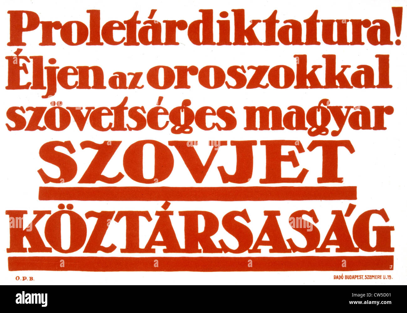 Poster di propaganda da Erno JEGES (1898-1956) 1919 rivoluzione ungherese Foto Stock