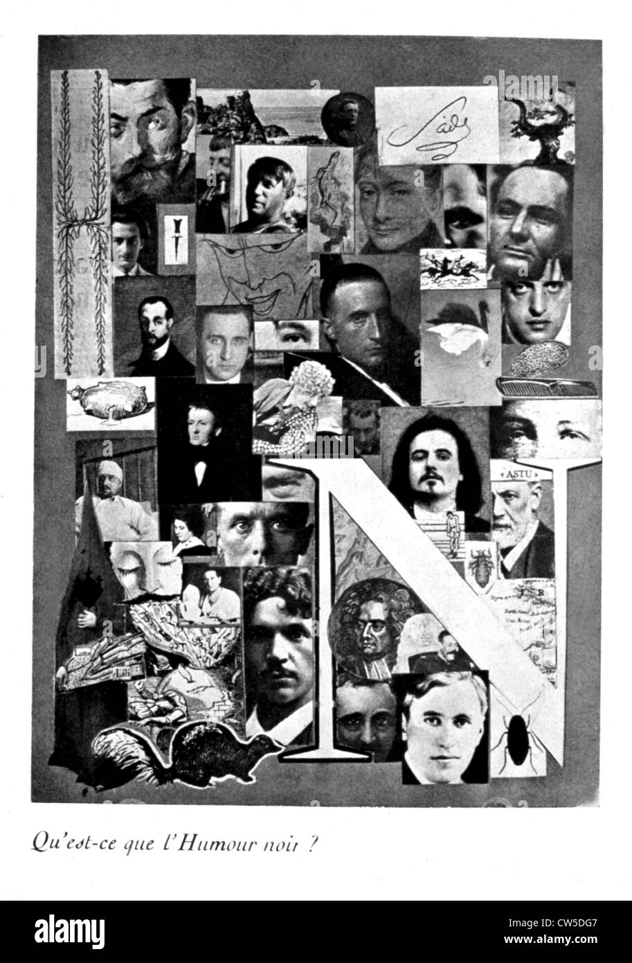Frontespizio di André Breton di lavoro: 'De l'umorismo noir " (l'umorismo nero) Foto Stock