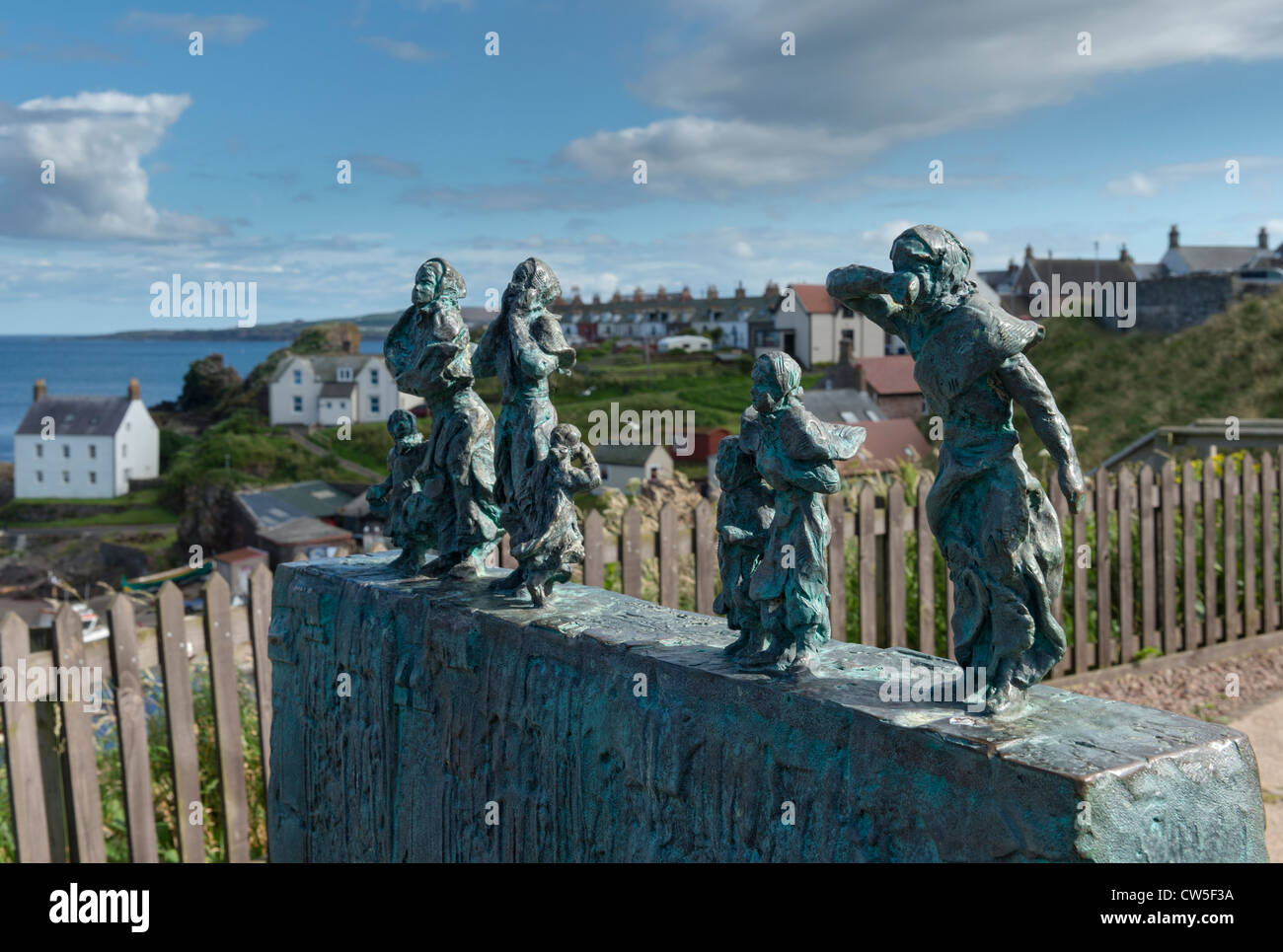 Eyemouth Disaster Memorial presso St Abbs Foto Stock