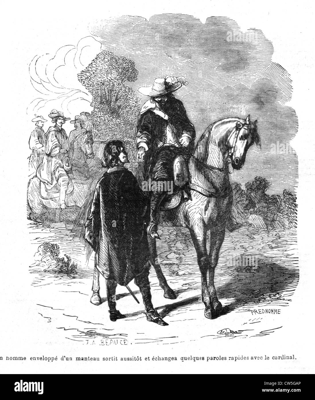 I tre moschettieri, il cardinale de Richelieu Foto Stock