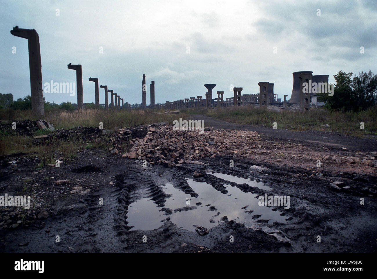 Scaduto da coke Calan CSV da Ceausescu i tempi in Calan, Romania Foto Stock