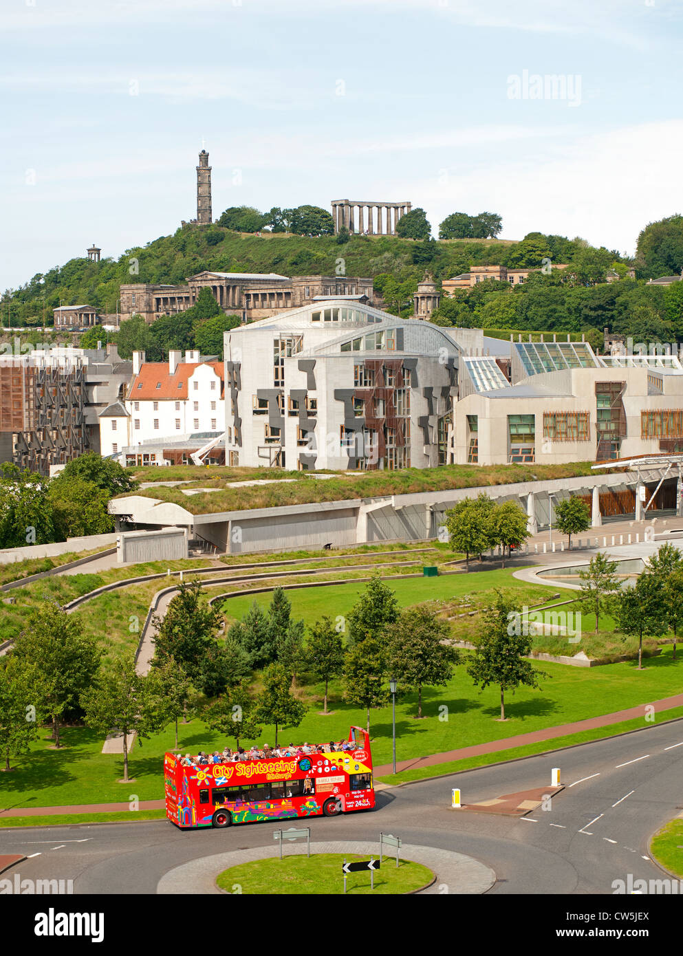 L'edificio del Parlamento scozzese a Holyrood, Edimburgo. La Scozia. SCO 8295 Foto Stock