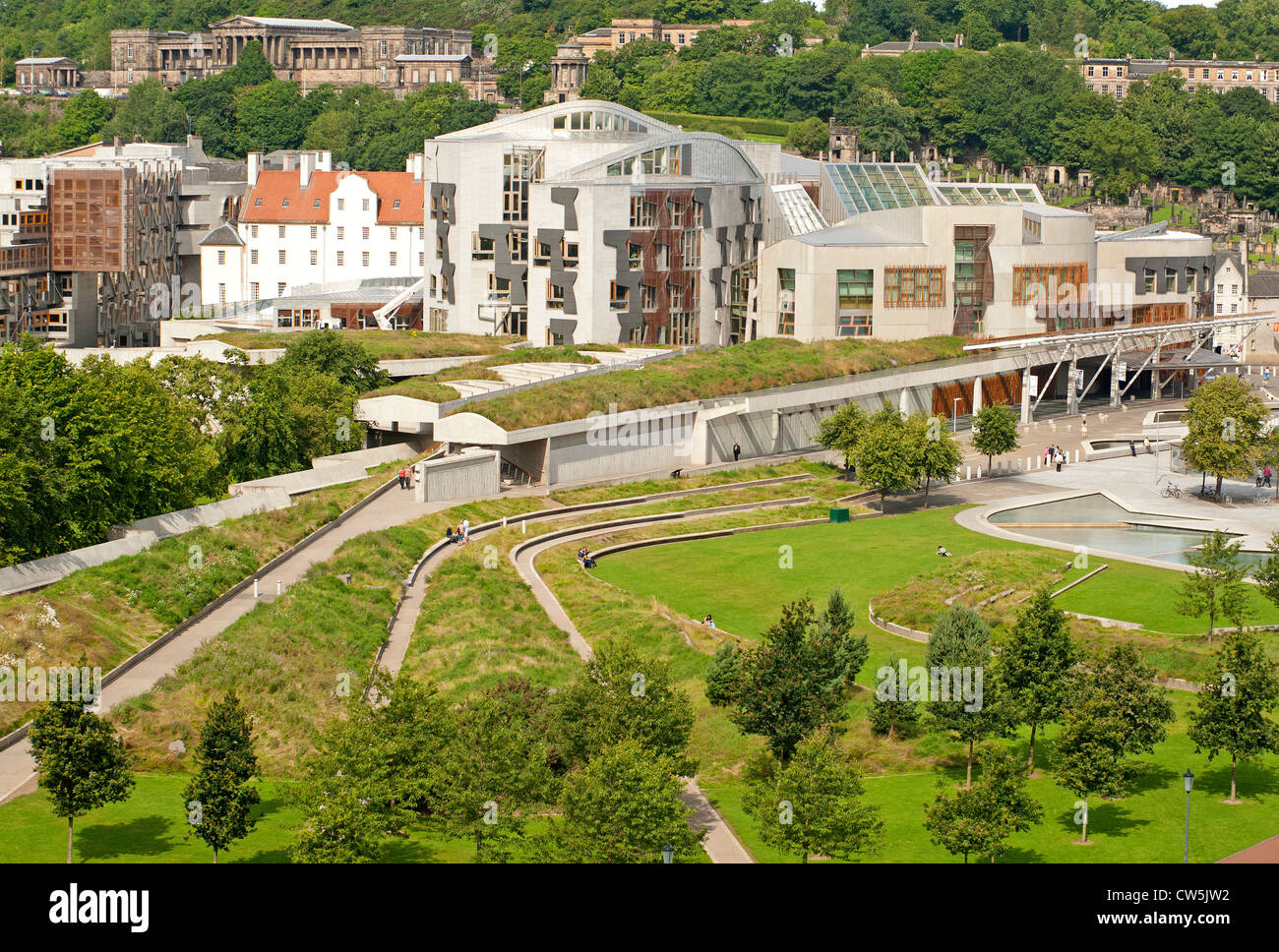 L'edificio del Parlamento scozzese a Holyrood, Edimburgo. La Scozia. SCO 8297 Foto Stock