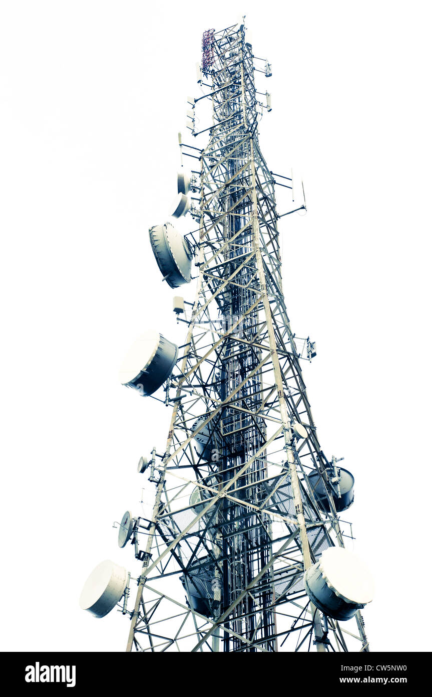 Isolato di telecomunicazioni o di Torre del segnale. Foto Stock