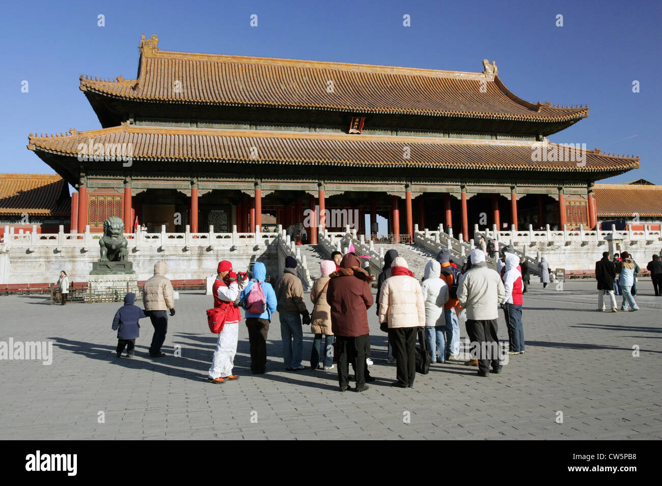 Pechino, la sala della suprema armonia nella Città proibita Foto Stock