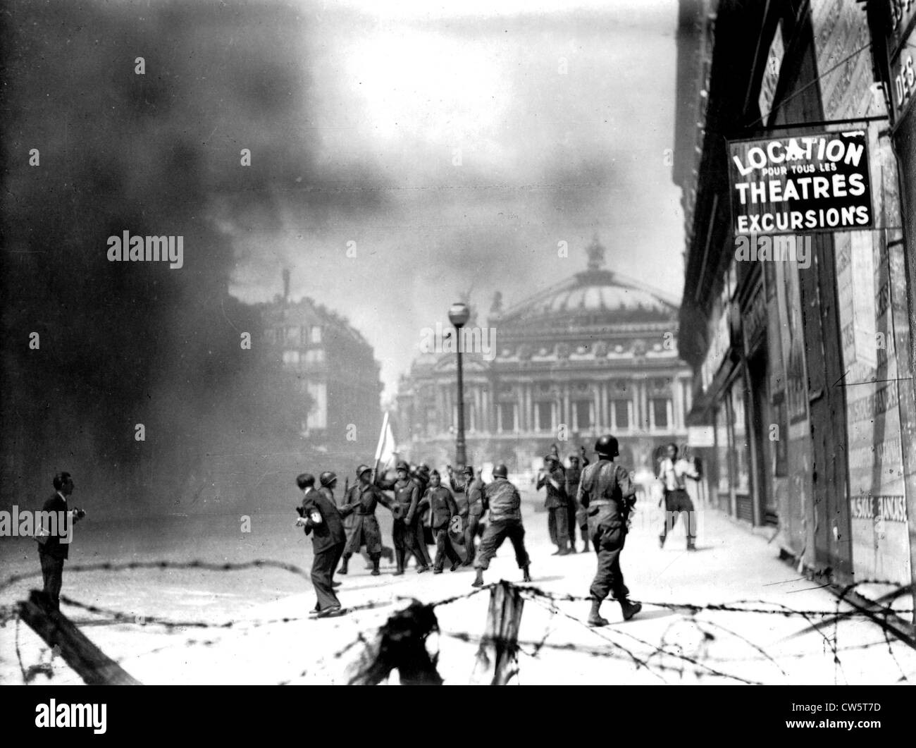 La liberazione di Parigi: i nazisti rinuncia Foto Stock