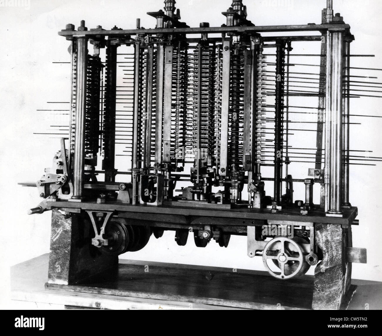 Macchina analitica di Charles Babbage Foto Stock
