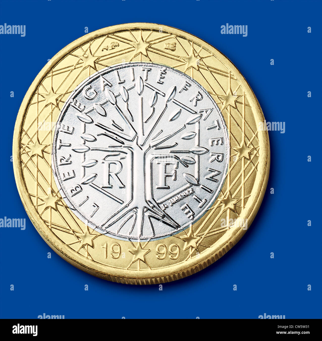Moneta da 1 euro (Francia Foto stock - Alamy