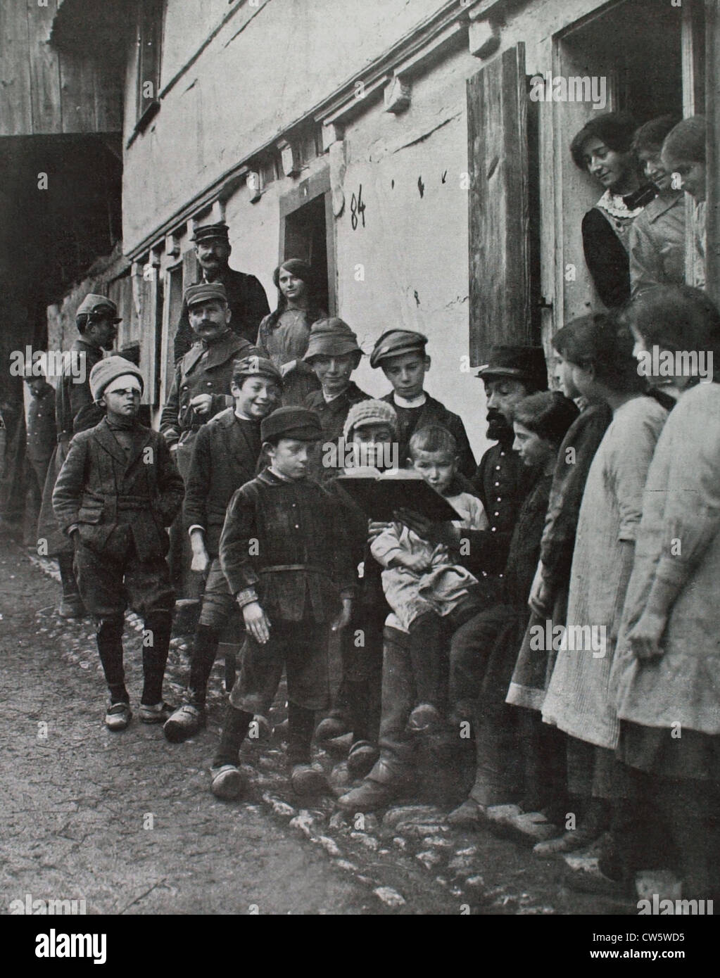 Guerra mondiale I. Lezione di francese per l'alsaziano alunni Foto Stock
