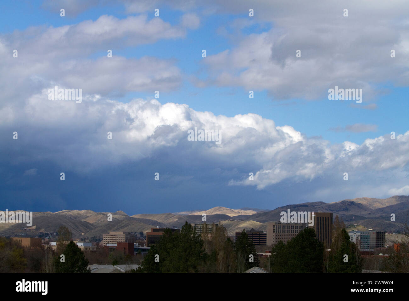 Il fronte freddo sistema meteo su Boise, Idaho, Stati Uniti d'America. Foto Stock
