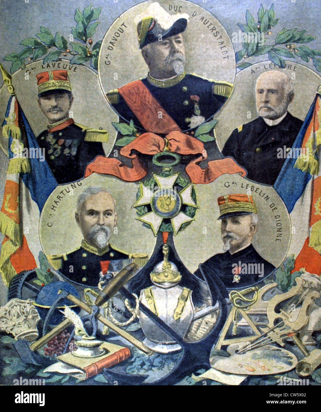 Davout generale e i membri dimissionari del corpo direttivo f la Legione d'Onore (1901) Foto Stock