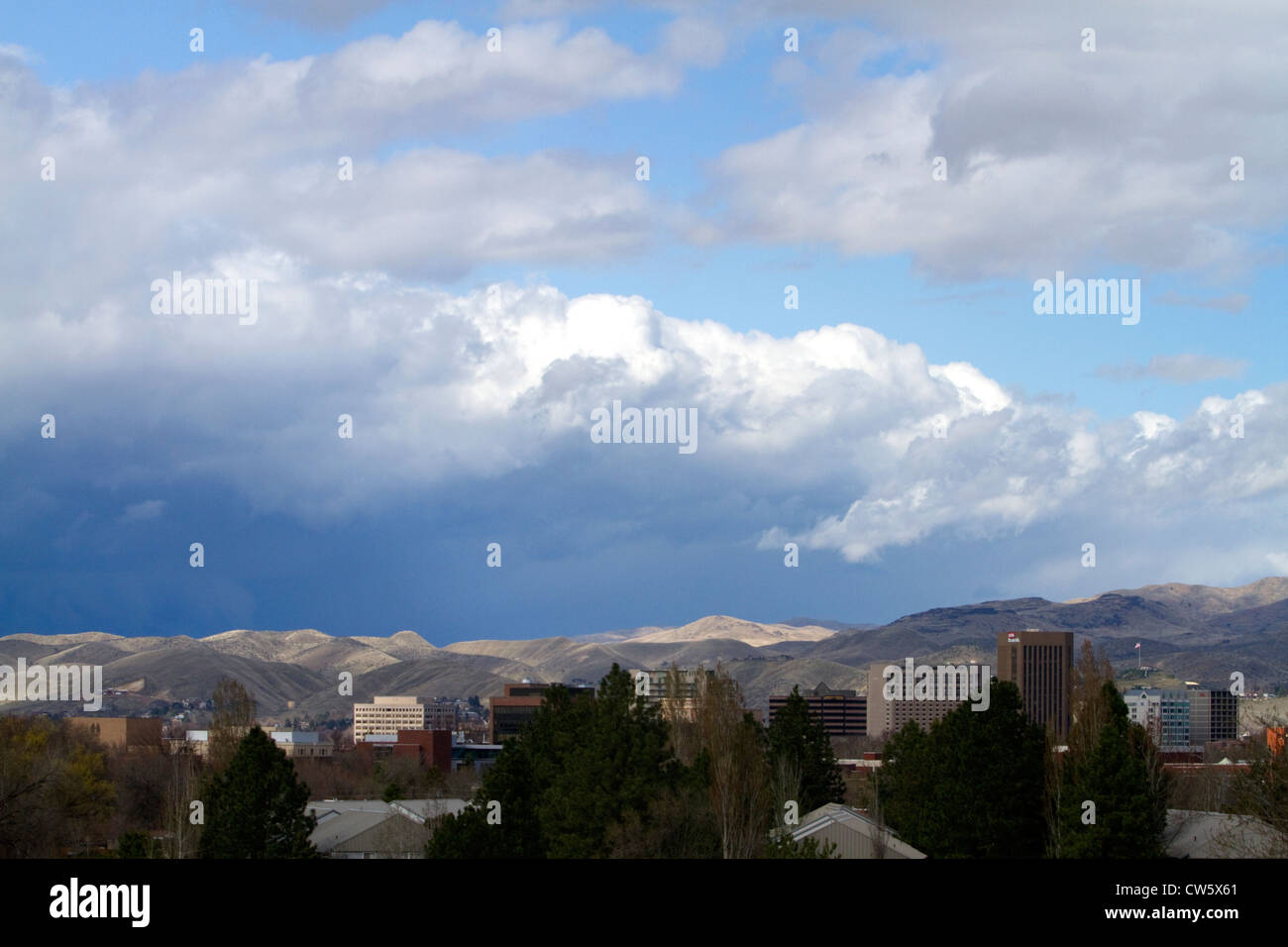 Il fronte freddo sistema meteo su Boise, Idaho, Stati Uniti d'America. Foto Stock