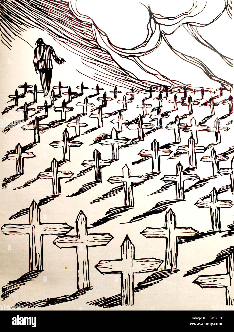 La seconda guerra mondiale. Anonimo cartoon "firmate: Hitler - l'uomo che segni con le croci", cover di "aggancio", rivista ottobre 5, 1939 Foto Stock