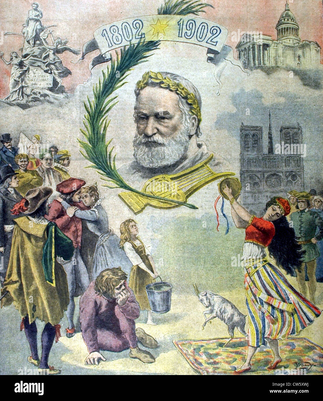 Centenario della nascita di Victor Hugo, 1902 Foto Stock