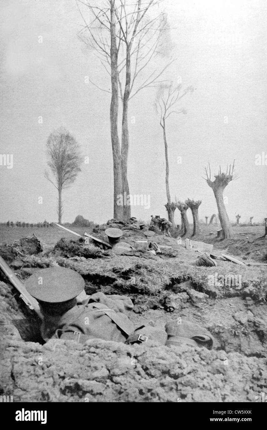 Guerra mondiale I. battaglia di Ypres Foto Stock